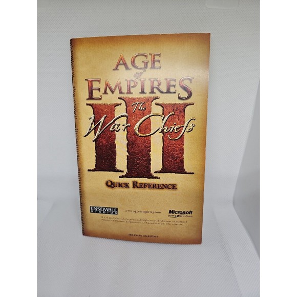 Age of Empires III The War Chiefs (Box, Key, Manual, Quick Reference) No Discs - Picture 4 of 5